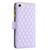 For iPhone SE 2022 / SE 2020 / 8 / 7 Diamond Lattice Zipper Wallet Leather Flip Phone Case(Purple)