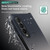 For Samsung Galaxy Z Fold4 Colorful Gradient Tempered Film Integrated Phone Case(Black White)