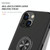 For iPhone 14 Plus Magnetic Ring Kickstand Shockproof Phone Case (Black)