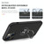 For iPhone 14 Plus Magnetic Ring Kickstand Shockproof Phone Case (Black)