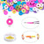 2 PCS 6 Grids Soft Pottery Beading Set DIY Bracelet Necklace Making(Pink)