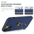 For iPhone 14 Magnetic Ring Kickstand Shockproof Phone Case (Blue)