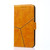 For Sony Xperia Ace II Geometric Stitching Horizontal Flip Leather Phone Case(Yellow)
