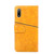 For Sony Xperia Ace II Geometric Stitching Horizontal Flip Leather Phone Case(Yellow)