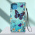 For iPhone 14 Plus Painted Flat Texture Leather Case with Lanyard & Card Slot & Wallet & Holder (Love Butterfly)