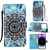 For iPhone 14 Pro Max Painted Flat Texture Leather Case with Lanyard & Card Slot & Wallet & Holder (Undersea Mandala)