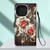 For iPhone 14 Pro Painted Flat Texture Leather Case with Lanyard & Card Slot & Wallet & Holder(Roses On Black)