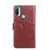 For Motorola Moto E20 Geometric Stitching Horizontal Flip Leather Phone Case(Dark Brown)