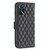 For OPPO A54 4G / A55 5G / A16 Diamond Lattice Wallet Leather Flip Phone Case(Black)