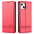 For iPhone 14 Plus AZNS Magnetic Calf Texture Flip Leather Phone Case (Red)