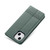 For iPhone 14 AZNS Magnetic Calf Texture Flip Leather Phone Case (Dark Green)