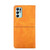 For OPPO Reno6 4G Cow Texture Magnetic Horizontal Flip Leather Phone Case(Light Brown)