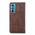 For Motorola Edge 30 Skin Feel Magnetic Horizontal Flip Leather Phone Case(Dark Brown)