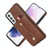 For Samsung Galaxy S22 5G Wristband Kickstand Wallet Leather Phone Case(Brown)
