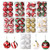 6pcs/pack 6cm Painted Christmas Ball Decoration Props(Red and White Snowflake)