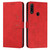 For OPPO A8/A31 Skin Feel Heart Pattern Leather Phone Case(Red)