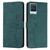 For OPPO Realme 8/Realme 8 Pro Skin Feel Heart Pattern Leather Phone Case(Green)