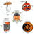 5 PCS Cartoon Halloween Brooch Denim Badge Collar Accessory(XZ2393)