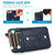 For iPhone SE 2022 / SE 2020 / 8 / 7 Wristband Kickstand Wallet Leather Phone Case(Blue)