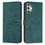 For Samsung Galaxy A13 4G Skin Feel Heart Pattern Leather Phone Case(Green)