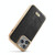 For iPhone 13 Pro Max Fierre Shann Snake Texture Electroplating PU Phone Case (Black)