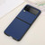 For Samsung Galaxy Z Flip4 Arashi Texture PU Phone Case(Deep Sea)