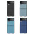 For Samsung Galaxy Z Flip4 Arashi Texture PU Phone Case(Deep Sea)