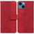 For iPhone 14 Geometric Embossed Leather Phone Case (Red) For iPhone 14 Geometric Embossed Leather Phone Case (Red)