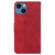 For iPhone 14 Geometric Embossed Leather Phone Case (Red) For iPhone 14 Geometric Embossed Leather Phone Case (Red)