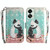 For OnePlus Nord 2T 3D Colored Horizontal Flip Leather Phone Case(Black White Cat)