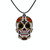 4 PCS Halloween Skull Necklace Acrylic Personalized Pendant Jewelry(Flower Ghost Head)