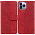 For iPhone 14 Pro Max Geometric Embossed Leather Phone Case (Red)