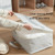 Portable Home Clothes Organizer Moving Bag, Specification: 60x50x28cm(White Base Blue Flower)