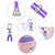 For Samsung Galaxy A13 4G Electroplating Splicing Marble TPU Phone Case with Lanyard(Light Purple)