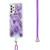 For Samsung Galaxy A53 5G Electroplating Splicing Marble TPU Phone Case with Lanyard(Dark Purple)