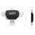 USB 2.0+8Pin +Type-C+Micro USB 4 In 1 Card Reader Supports Reading SD&TF Card(Black)