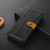 For iPhone 14 Plus Stitching Thread Calf Texture Leather Phone Case  (Black)