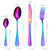 4PCS/Set Stainless Steel Western Steak Fork Spoon Knife Set, Color: True Color