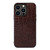 For iPhone 14 Pro Crocodile Top Layer Cowhide Leather Case (Coffee)