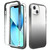 For iPhone 14 Two-color Gradual Change PC+TPU Phone Case (Black)
