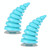 2PCS Motorcycle Horn Sucker Helmet Decoration(Light Blue) 2PCS Motorcycle Horn Sucker Helmet Decoration(Light Blue)