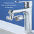 Faucet Robot Arm Universal Extender 1080 Degree Lifting Aerator, Specification: Silicone Double Outlet