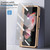 For Samsung Galaxy Z Fold3 Litchi Texture Integrated Electroplating Hinge Flip Phone Case with Pen Slot(Blue)