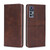 For TCL 30 5G/30+ 5G Cow Texture Magnetic Horizontal Flip Leather Phone Case(Dark Brown)