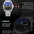 YAZOLE 513 Steel Band Calendar Waterproof Quartz Watch(Blue Dial)