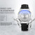 YAZOLE 513 Leather Band Calendar Waterproof Quartz Watch(Silver+Black)