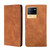 For vivo iQOO Neo6 5G Skin Feel Magnetic Horizontal Flip Leather Phone Case(Light Brown)