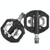 WEST BIKING Mountain Bike Aluminum Alloy Bearing Single-sided Self-locking Pedal(Black)