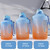 1500ml Large Capacity Gradient Straw Cup Sports Bottle With Scale(Black)