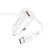 Borofone BZ18 Single USB Port QC3.0 Car Charger with Type-C / USB-C Charging Cable(White)